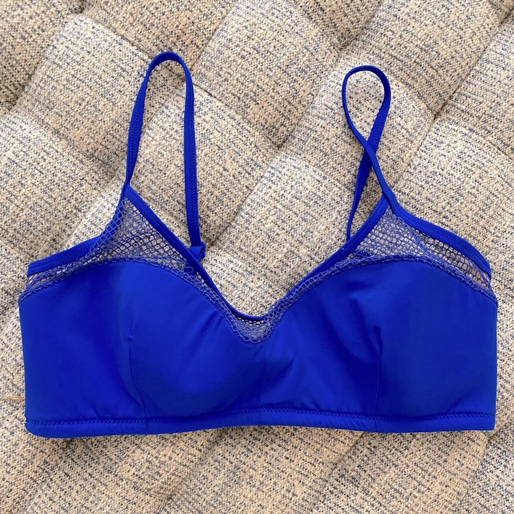 ASOS blue swim suit top